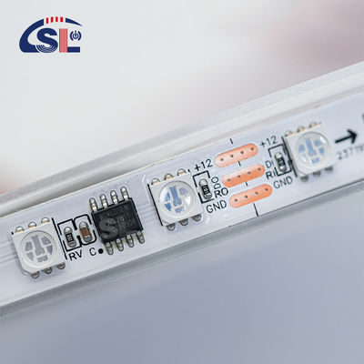 12V WS2811 60Leds 매직 디지털 멀티 컬러 5050 주소형 RGB LED 스트립 픽셀 따뜻한 흰색 IP20 장식 컨트롤러