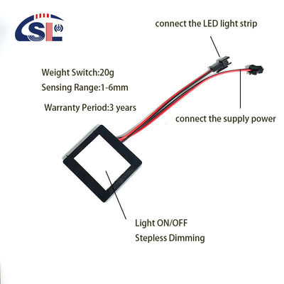맞춤형 욕실 스마트 미러 LED 디머 터치 센서 스위치 12V 60W 한 버튼