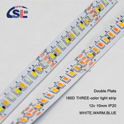 10mm 2835 180D 따뜻한 흰색 파란색 12V LED 조명 스트립
