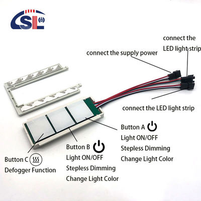 60W 5A DC12V 미러 레이더 인덕티브 LED용 단일 컬러 듀얼 터치 센서 스위치
