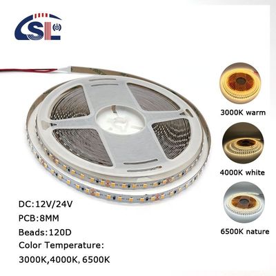 DC12V SMD2835 전기판 PCB 120Ds 5mm Ra 80 LED 라이트 스트립 주거용