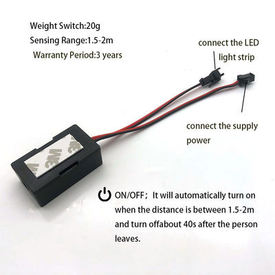 커스터마이징 12V/24V 5A 60W/120W 라더 PIR 모션 센서 라이트 스위치 LED 광원 1NO/1NC 스위치 조합 욕실
