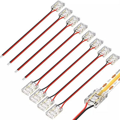 호텔 COB 미니 LED 라이트 스트립 와이어 커넥터 2 3 핀 연결 용접 없이 CCT 5 8 10mm LED 스트립 로 스트립 와이어 커넥터