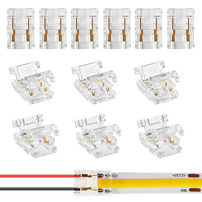 호텔 COB 미니 LED 라이트 스트립 와이어 커넥터 2 3 핀 연결 용접 없이 CCT 5 8 10mm LED 스트립 로 스트립 와이어 커넥터