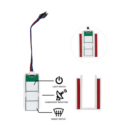 커스터마이징 12V/24V 5A 60W/120W 라더 PIR 모션 센서 라이트 스위치 LED 광원 1NO/1NC 스위치 조합 욕실
