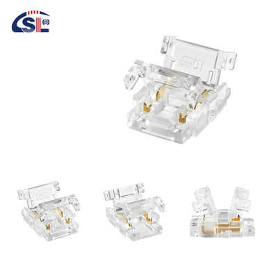 4핀 10mm LED 스트립 커넥터 크리스탈 Buckle Solderless 확장 단말기 어댑터