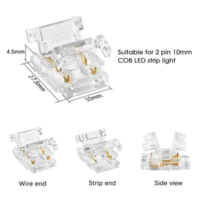 4핀 10mm LED 스트립 커넥터 크리스탈 Buckle Solderless 확장 단말기 어댑터