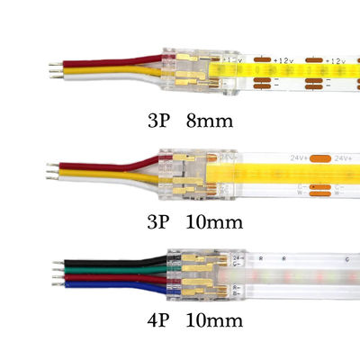 4핀 10mm LED 스트립 커넥터 크리스탈 Buckle Solderless 확장 단말기 어댑터