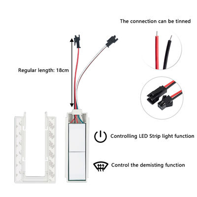 36W 단일 컬러 LED 디모거와 스마트 듀얼 키 터치 디머 스위치 DC12V/5A 입력