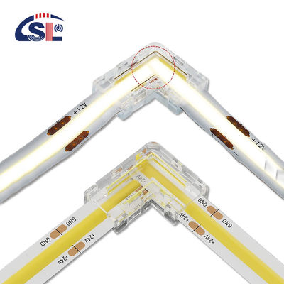 5mm 8mm 10mm LED 스트립 커넥터 L 모양 듀얼 엔드 싱글 엔드 투명 재사용 IP20