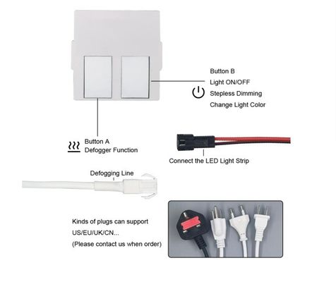 24W 스마트 LED 듀얼 터치 디밍 센서