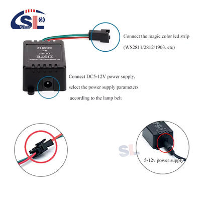 DC5V-12V SP106E 9키 음악 컨트롤러 WS2811/WS2812B/6812/1903/6803 LED 테이프 쉬운