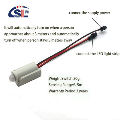 1~6mm 수은 거울 감지 범위를 위한 LED 조명 문 캐비닛 센서 스위치 DC 12V 3A/5A