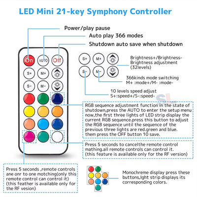 WS2812B WS2811 RGB LED 픽셀 라이트 스트립 출력 3Pin 5V-24V
