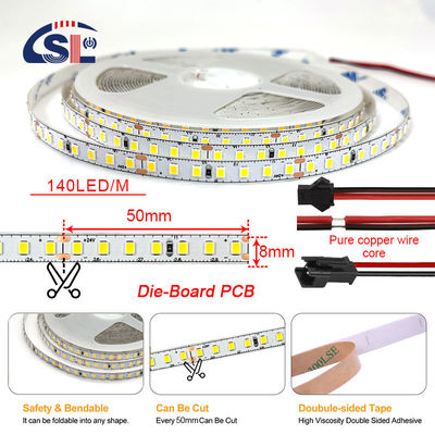 센서 제어 DC12V 24V SMD2835 140D 8mm 4000K Ra70 LED 라이트 스트립 욕실 바니티 미러