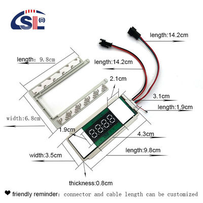 DC12V 12W Muti 기능 Split 두 개의 버튼 중간 디스플레이 시간 터치 센서 거울 스위치