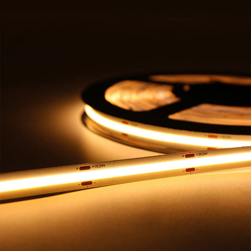 높은 밝기 480leds 8mm10mm 12V24V COB LED 스트립 라이트 따뜻한 자연 흰색 조명