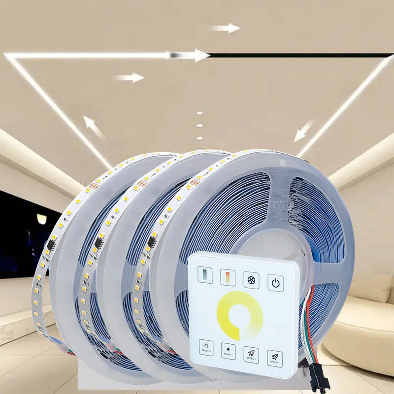 3- 흐르는 물 흐르는 12v24v 8mm 120leds 6500K 백색 전자기 SMD2835 LED 스트립 라이트