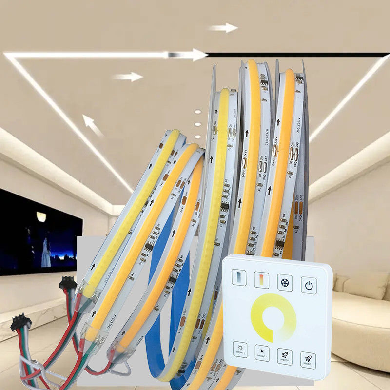 12V/24V 가동 물 흐르는 LED 스트립 라이트 3000K 따뜻한 흰색 COB SMD2835 360LED