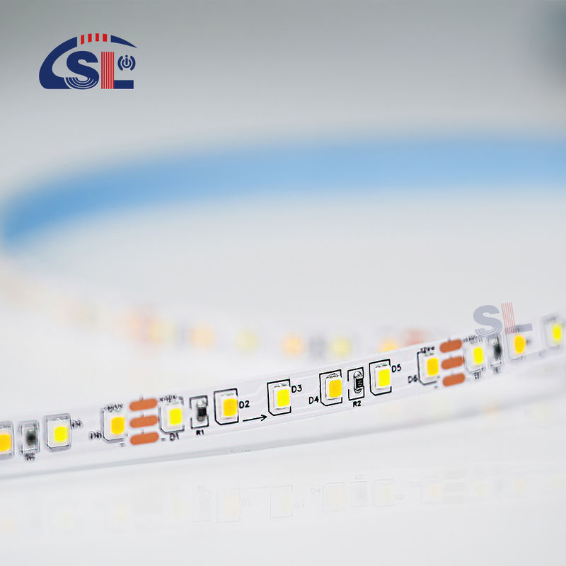 CCT 12V24V 8mm 120leds 3000K-6500K 유연한 듀얼 컬러 전자판 SMD2835 LED 스트립 라이트