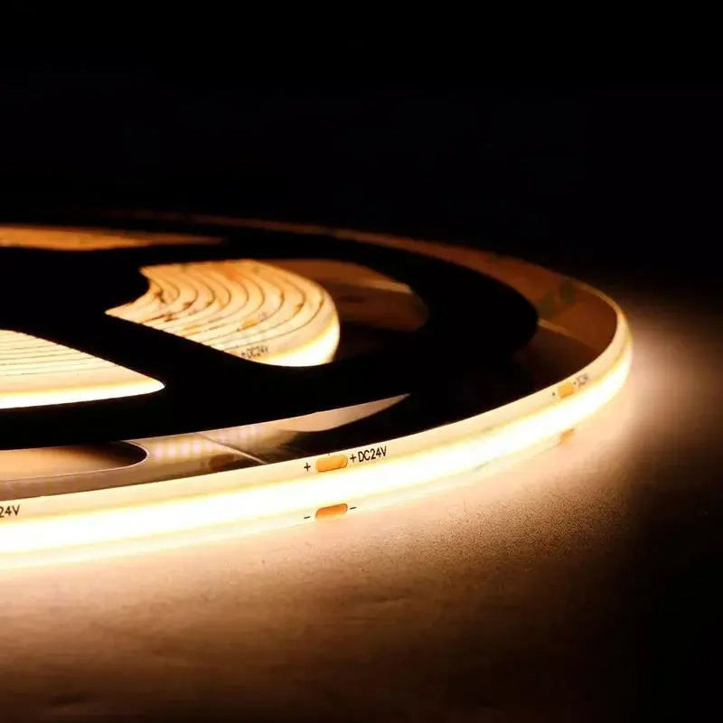 IP20 DC12V24V 8mm10mm 너비 480Leds 3000K4000K6500K 플렉서블 COB LED 스트립 라이트 야외 및 실내 장식