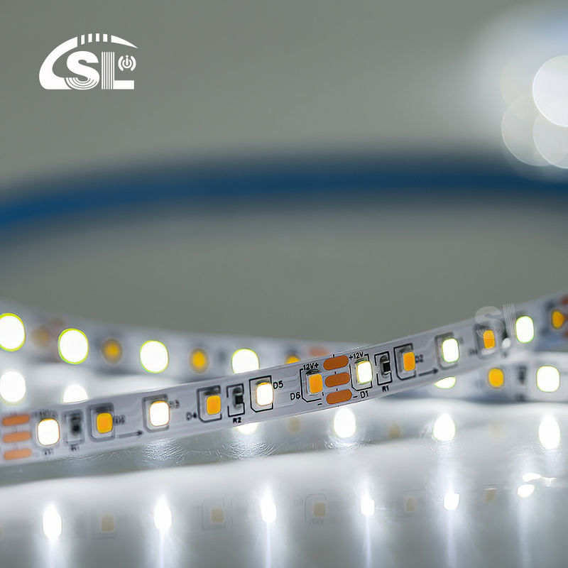 2835 CCT LED 스트립 120LEDs 두 개의 흰색 색상 온도