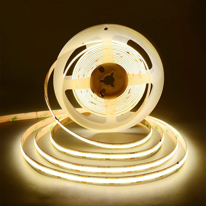 100lm/w 높은 밝기 IP20 8mm 480Leds COB LED 스트립 라이트