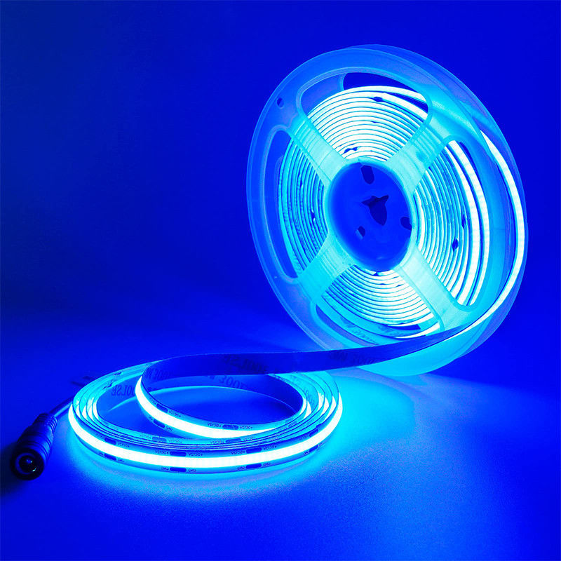 조명 높은 밝기 DC12V24V 480leds 8mm 아이스 블루 COB LED 스트립 라이트 3-