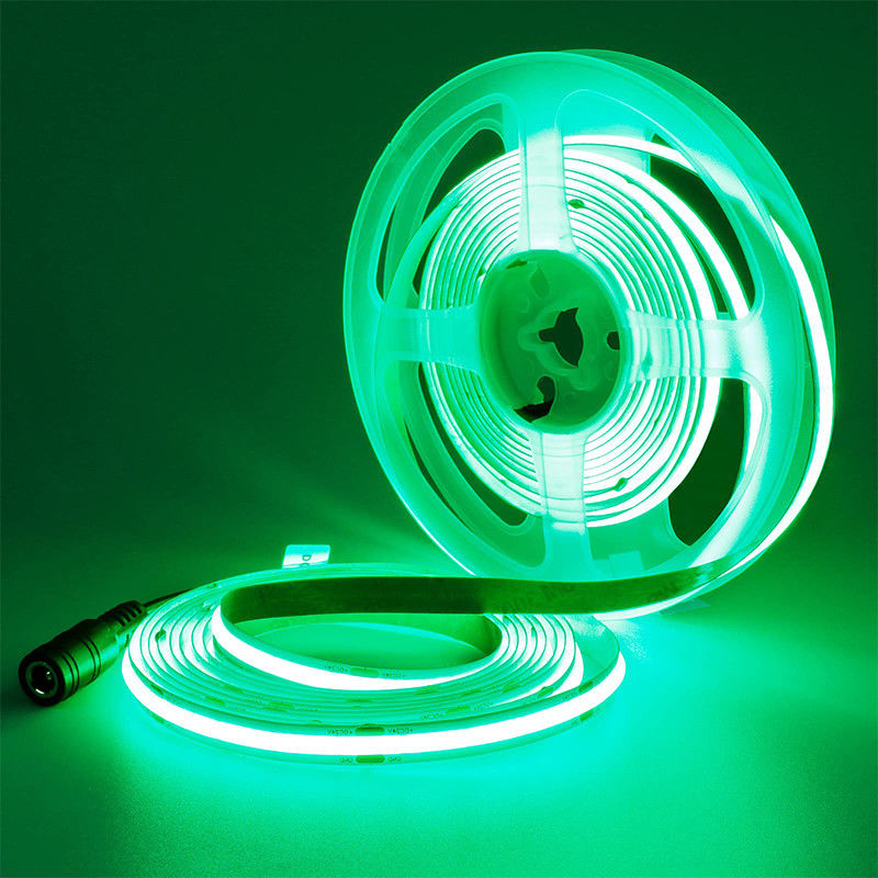 DC12V24V 480LED Ra90 8mm10mm 너비 녹색 유연 COB LED 스트립 조명
