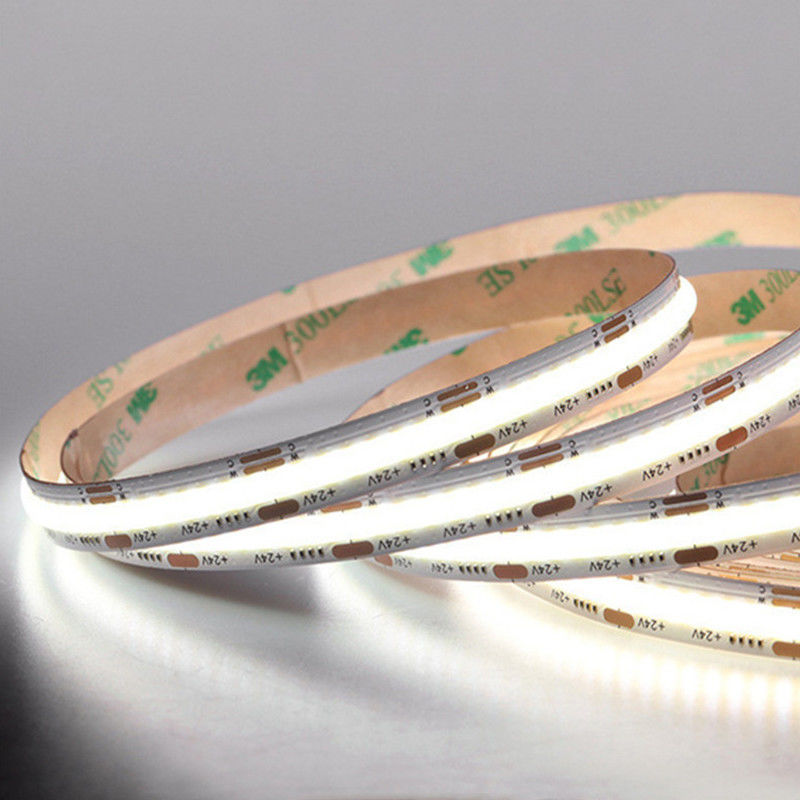 8mm10mm 320Leds 따뜻한 자연 흰색 유연 COB LED 스트립 라이트 호텔 장식