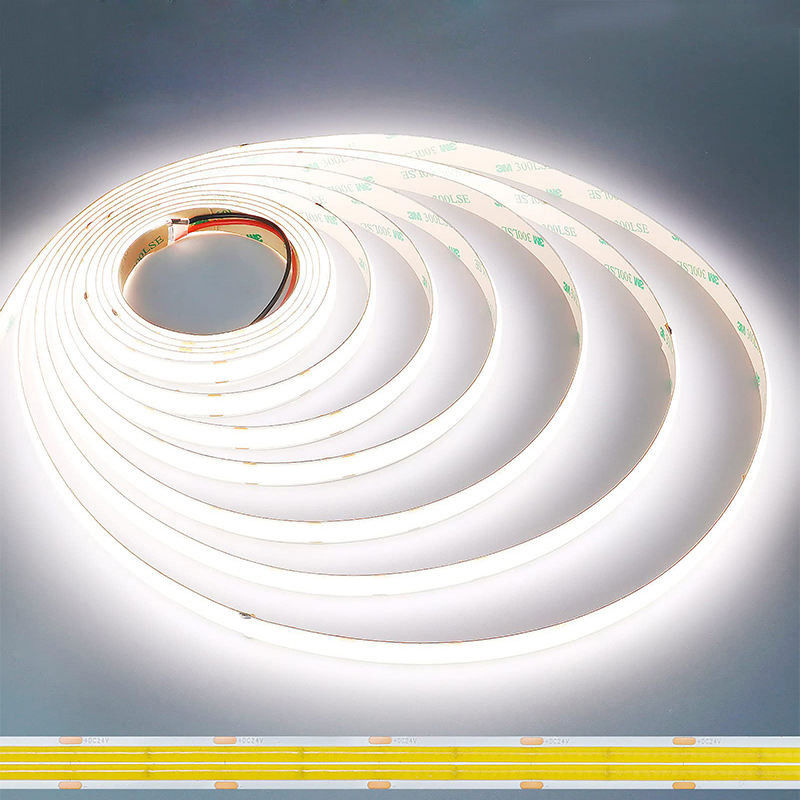높은 밀도 8mm10mm 320leds 6500K 화이트 COB LED 스트립 라이트 실내 장식