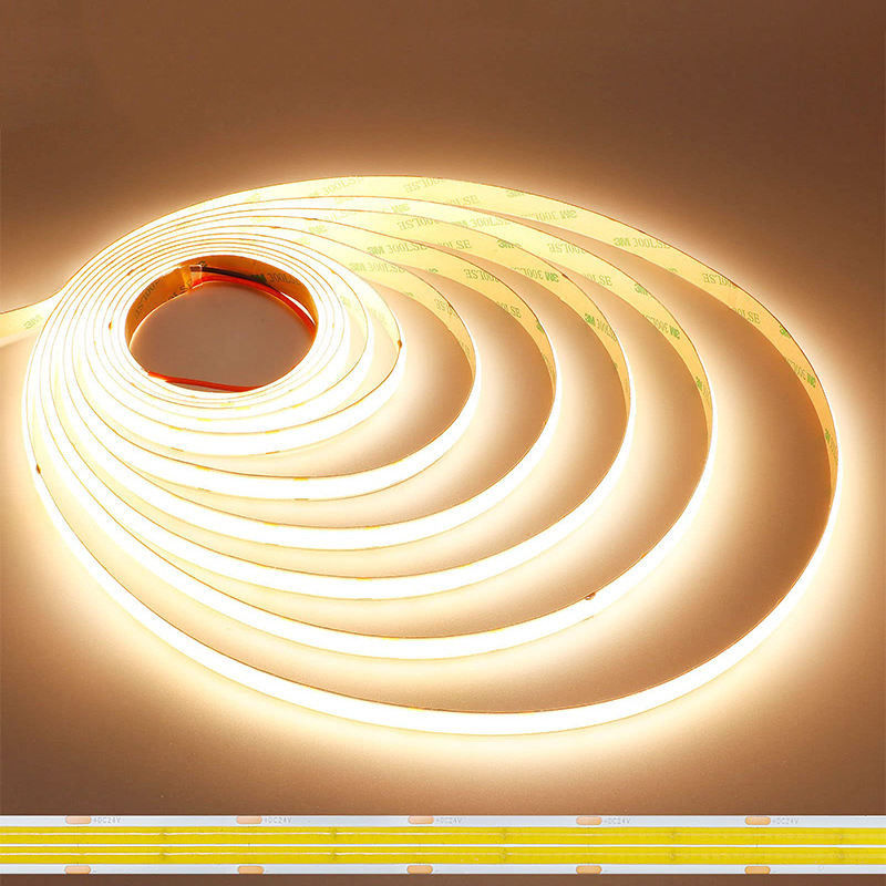 DC12V24V 8mm10mm 320leds 3000K 온도 유연성 COB LED 스트립 라이트 실내 장식
