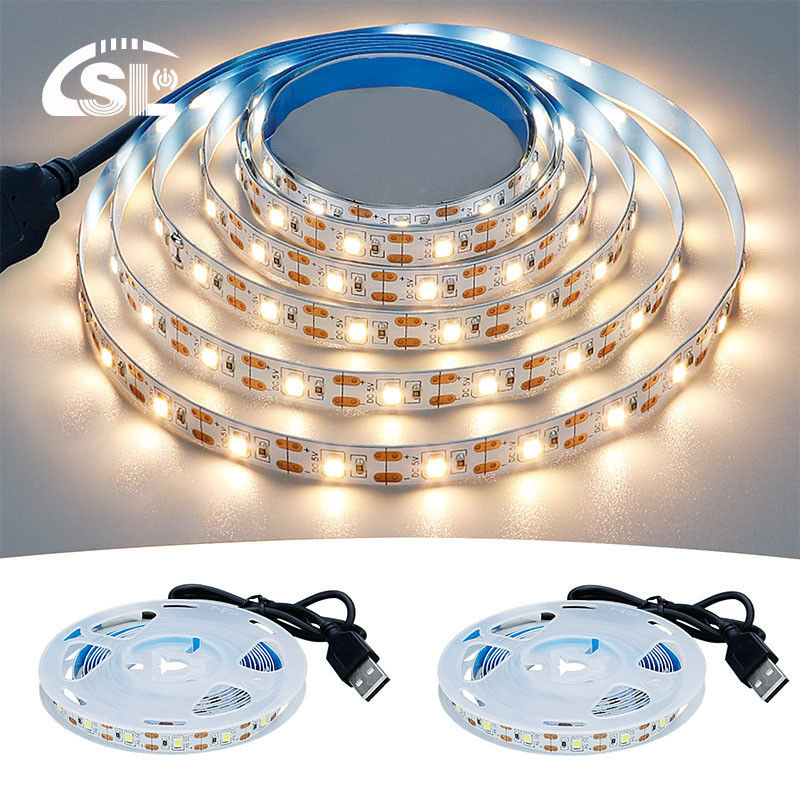 3- 120° 빔 앵글 5v 120leds 8mm 4000K 자연 하나 빛 하나 자르 SMD2835 LED 스트립 빛
