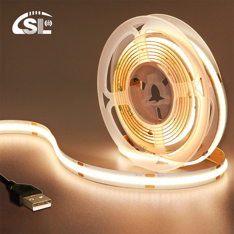 DC 24V 방수 5V 8mm 320leds 1cm 원컷 4000K 자연 유연성 COB LED 스트립 라이트
