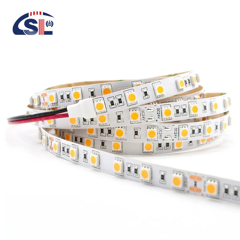 터치 제어 유연 네온 실리콘 커버 10M LED 스트립 라이트 12V 24V Smd2835 6000K