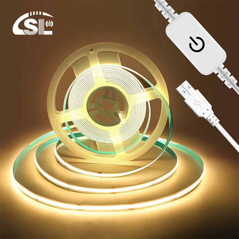 5V DC 입력 구리 재료 COB 320LEDs IP20 Ra 90 LED 조명 스트립