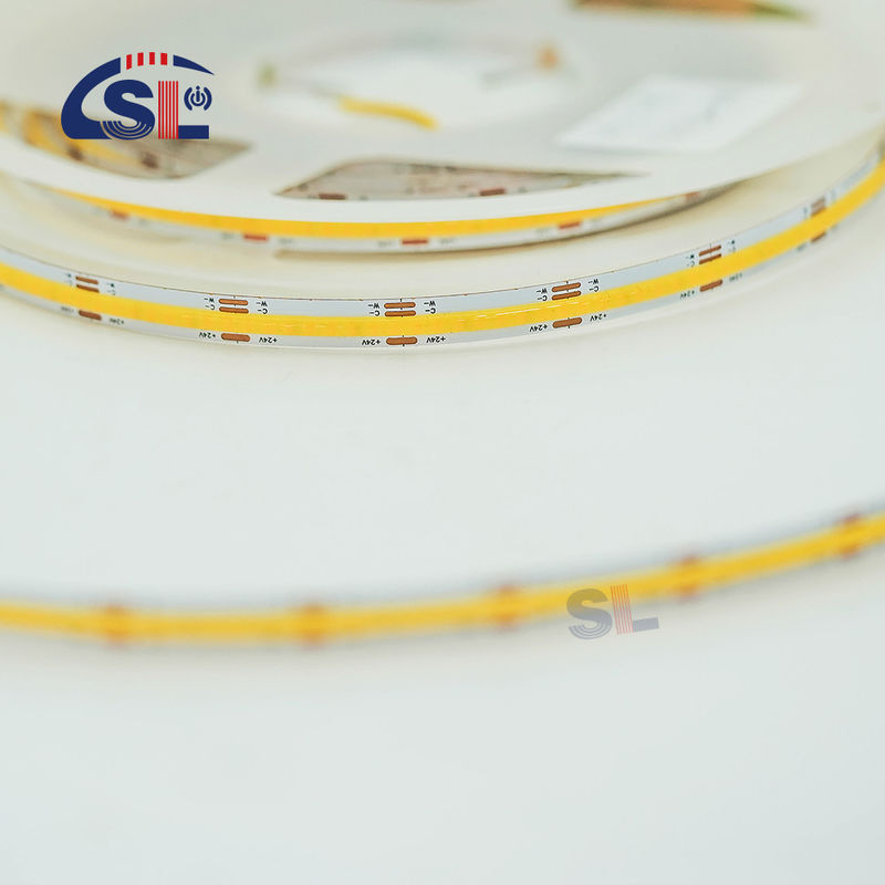 방수 24v COB 320Ds 8mm Ra 80 CCT 삼색 Cob LED 라이트 스트립