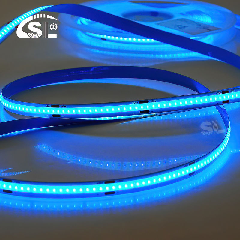 높은 밝기 DC12V24V 아이스 블루 COB 호텔 및 실내 장식용 LED 스트립 라이트