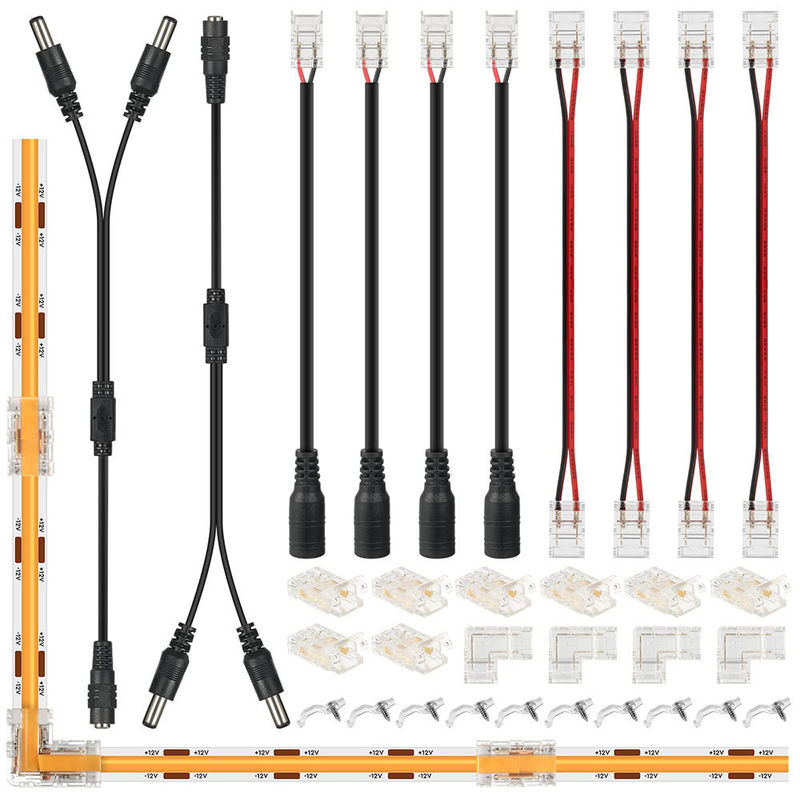 DIY 가정 조명 플라스틱 8mm 2 핀 SMD Cob LED 스트립 커넥터 현대 디자인