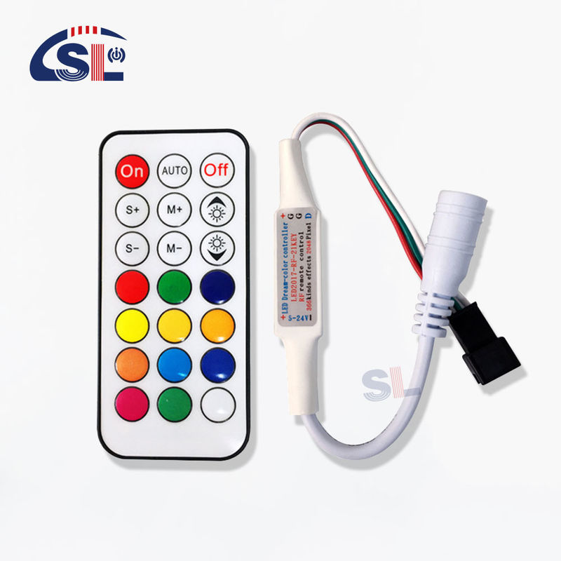 WS2811/WS2812B/WS2813/USC1903 픽셀 라이트용 20-60도 미니 RF 리모컨